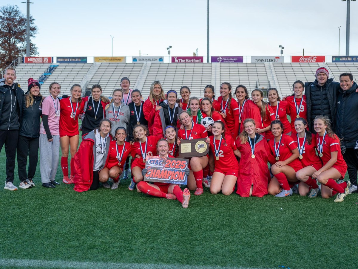 Greenwich High varsity girls soccer team wins first state championship, capturing CIAC Class LL Tournament title with dominant 4-0 victory over Amity