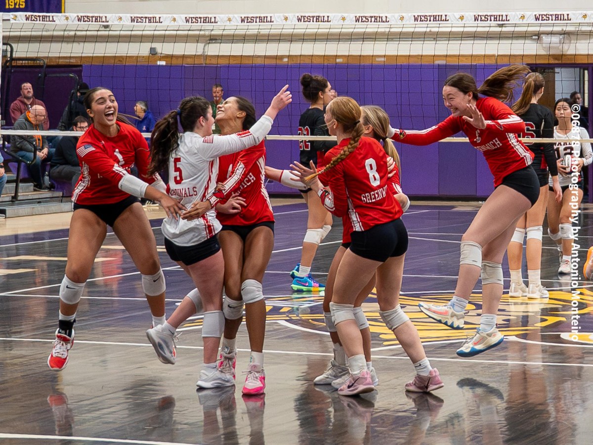 Greenwich High’s varsity girls volleyball team sweeps past Fairfield Warde in CIAC Class LL Tournament semifinals