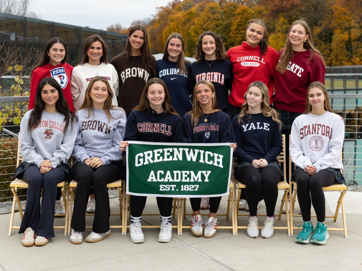 Greenwich Academy holds ceremony honoring senior student-athletes who have committed to play collegiate sports at the Division I level