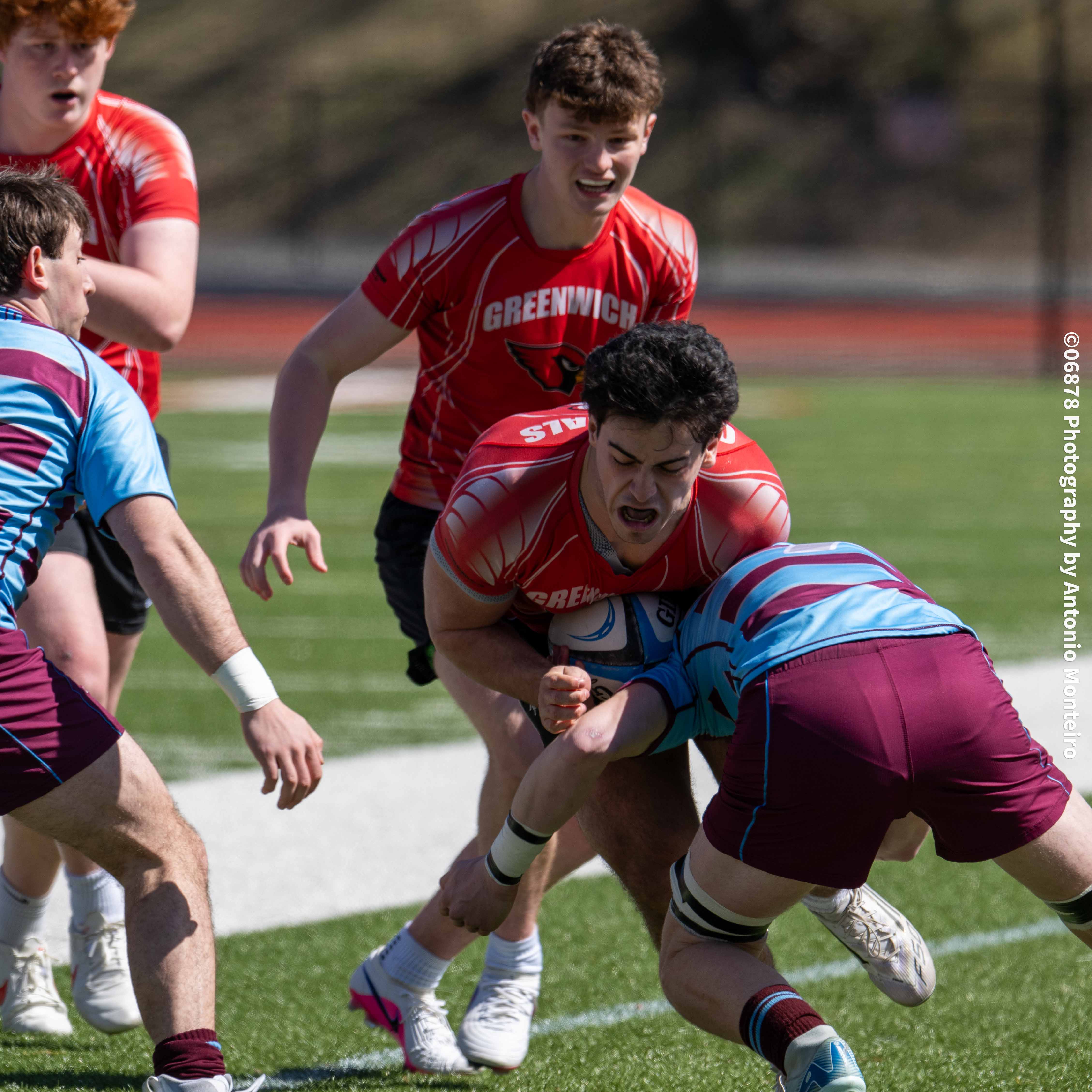 Greenwich High School boys rugby team hosted rival Xavier in