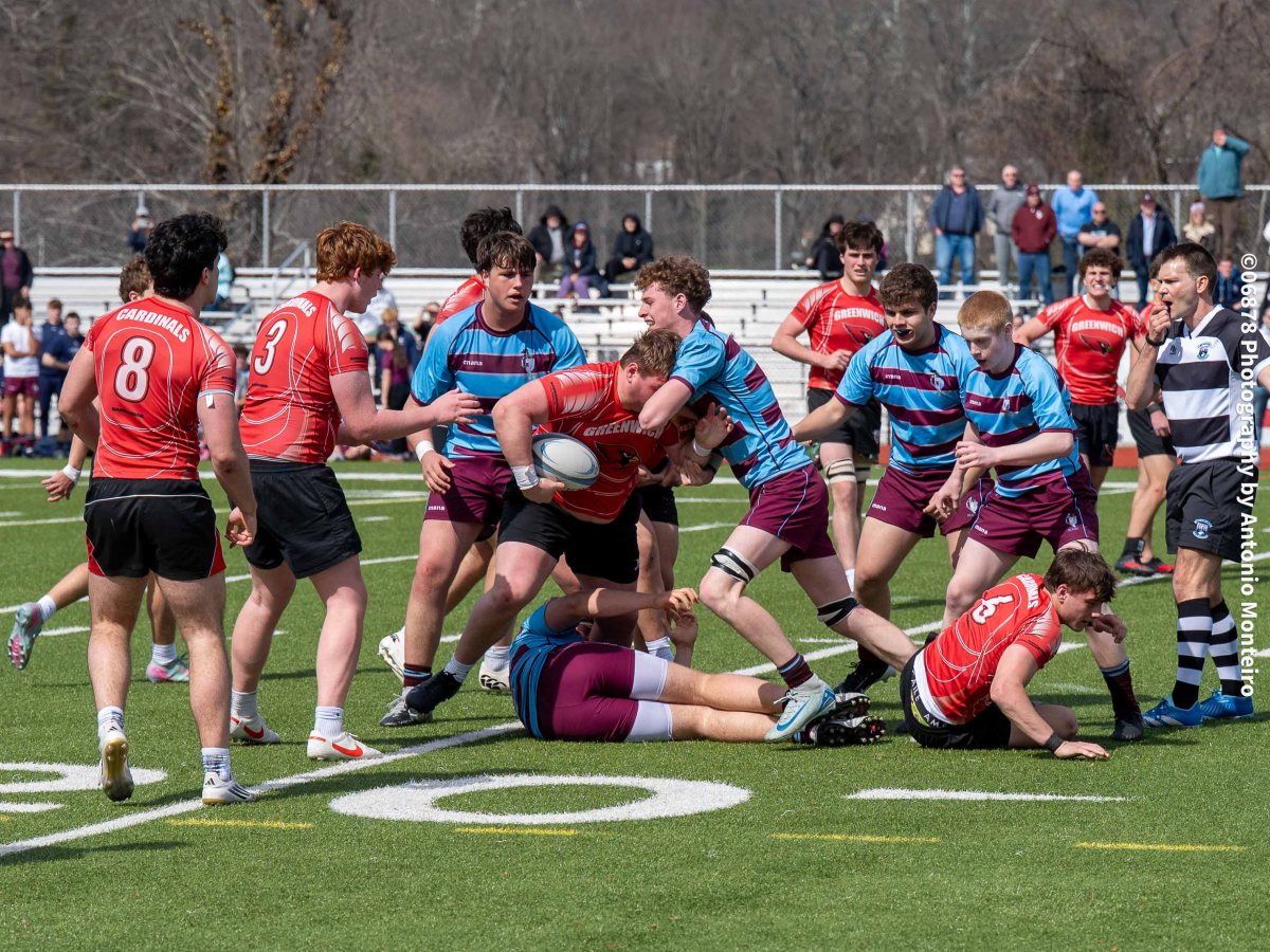 Greenwich High School boys rugby team hosted rival Xavier in competitive matchup at Cardinal Stadium